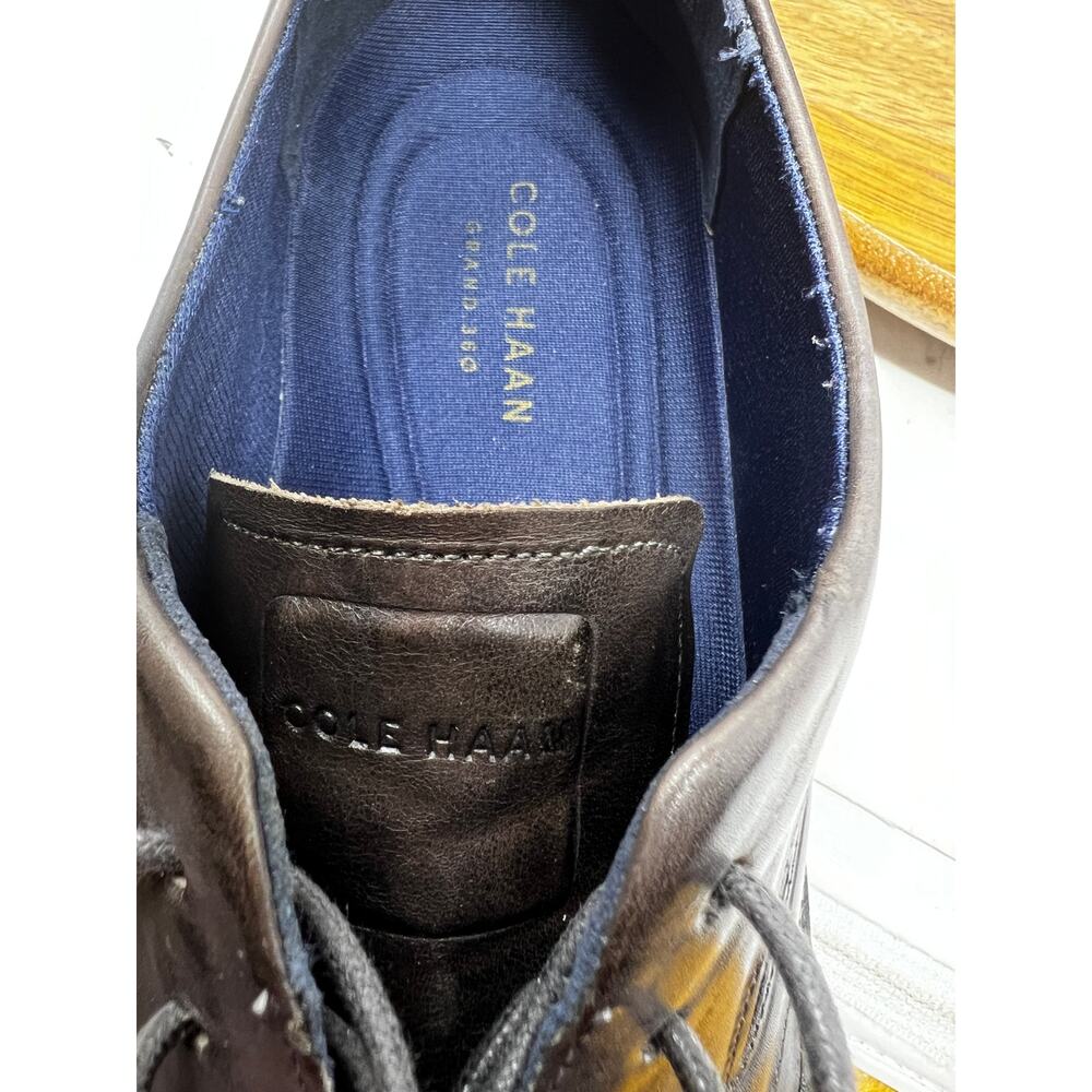 Cole Haan‎ Washington Oxford Mens 9.5 M Grand 2.0 Metallic Pewter Brown - Picture 3 of 12
